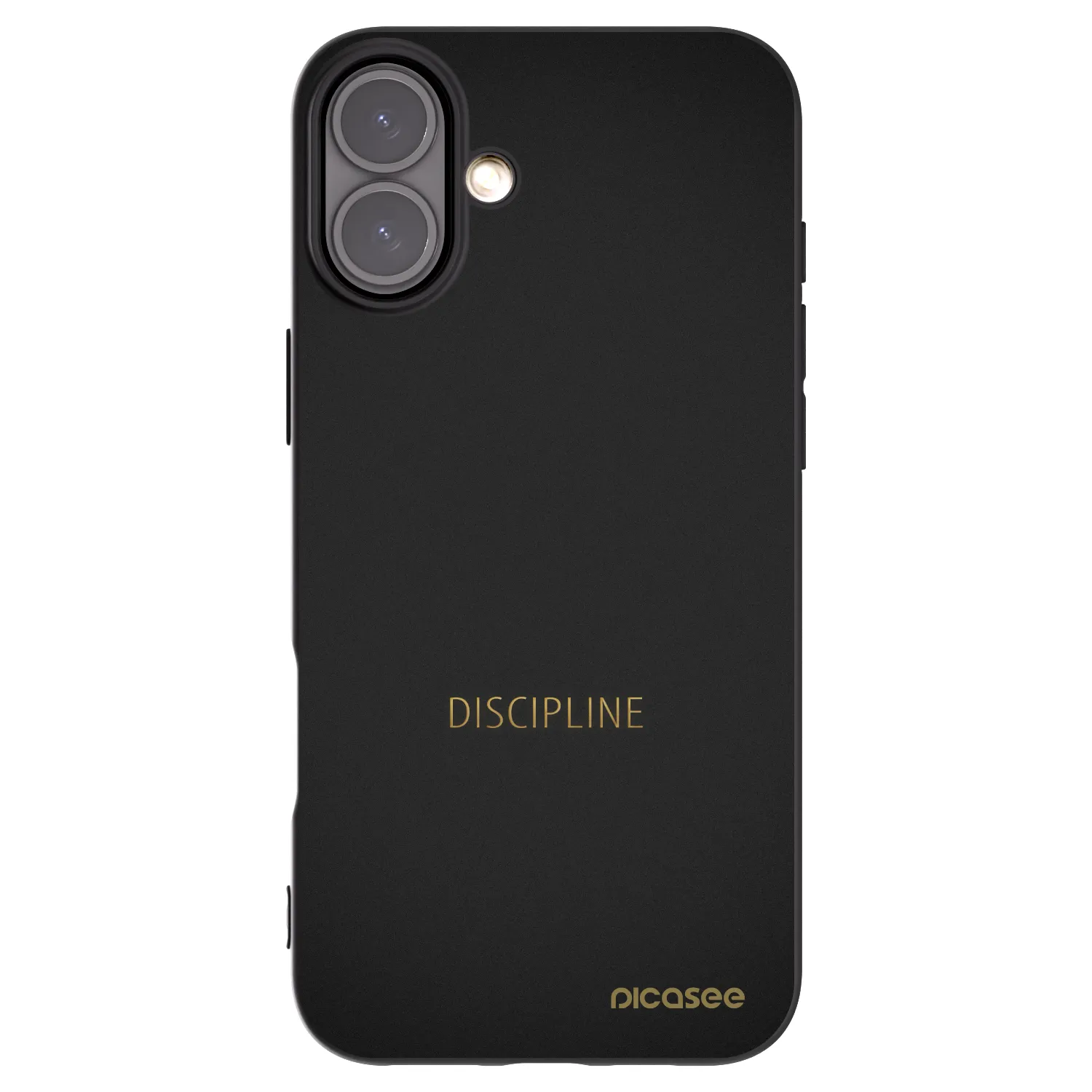 Picasee fekete szilikon tok az alábbi mobiltelefonokra Apple iPhone 16 Plus - Discipline