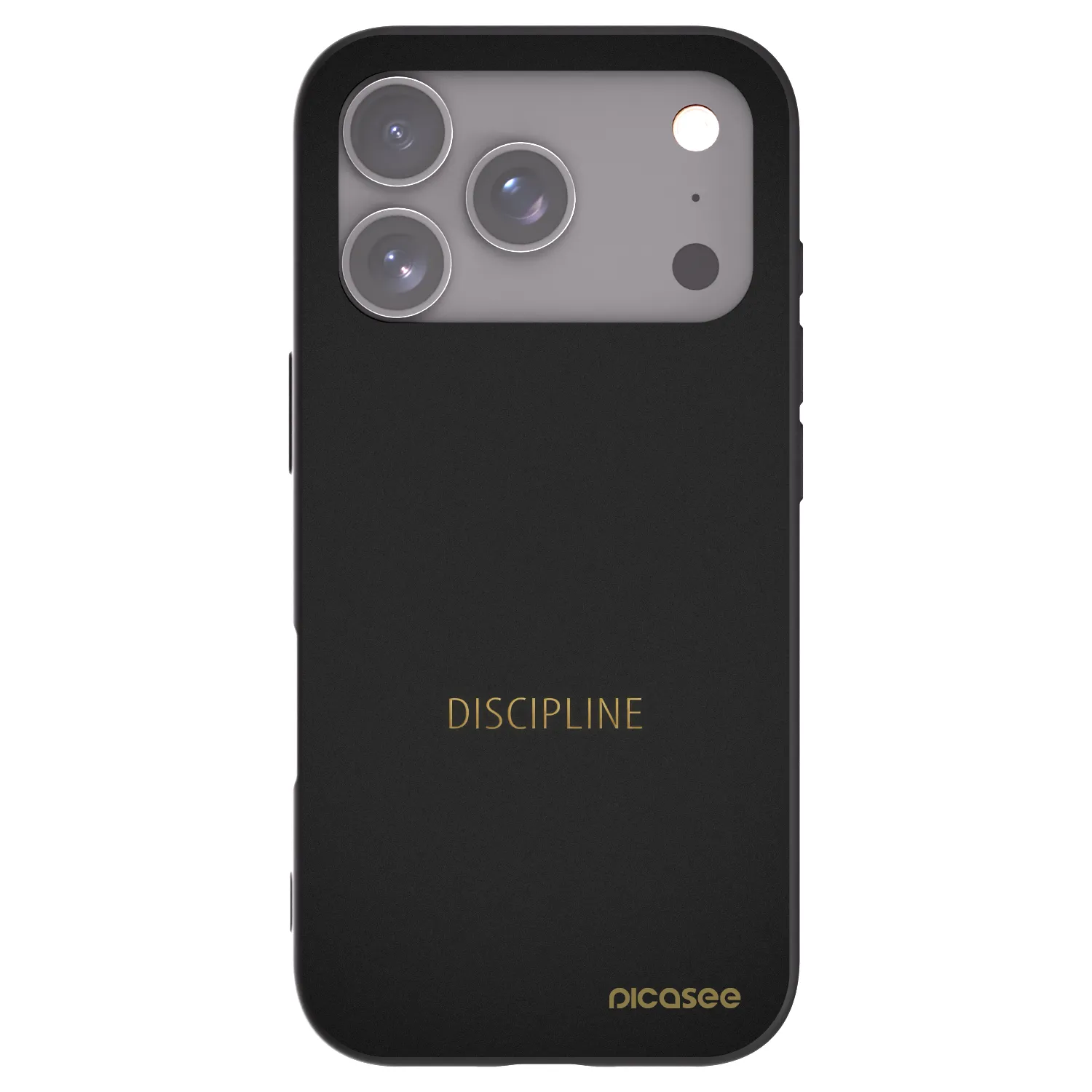 Picasee fekete szilikon tok az alábbi mobiltelefonokra Apple iPhone 17 Pro - Discipline