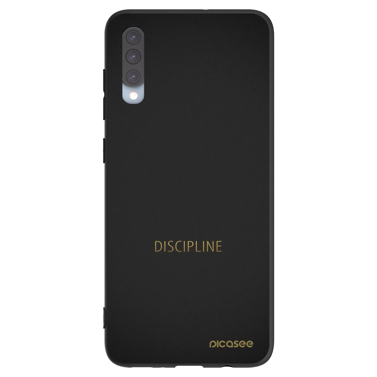 Picasee fekete szilikon tok az alábbi mobiltelefonokra Samsung Galaxy A70 A705F - Discipline