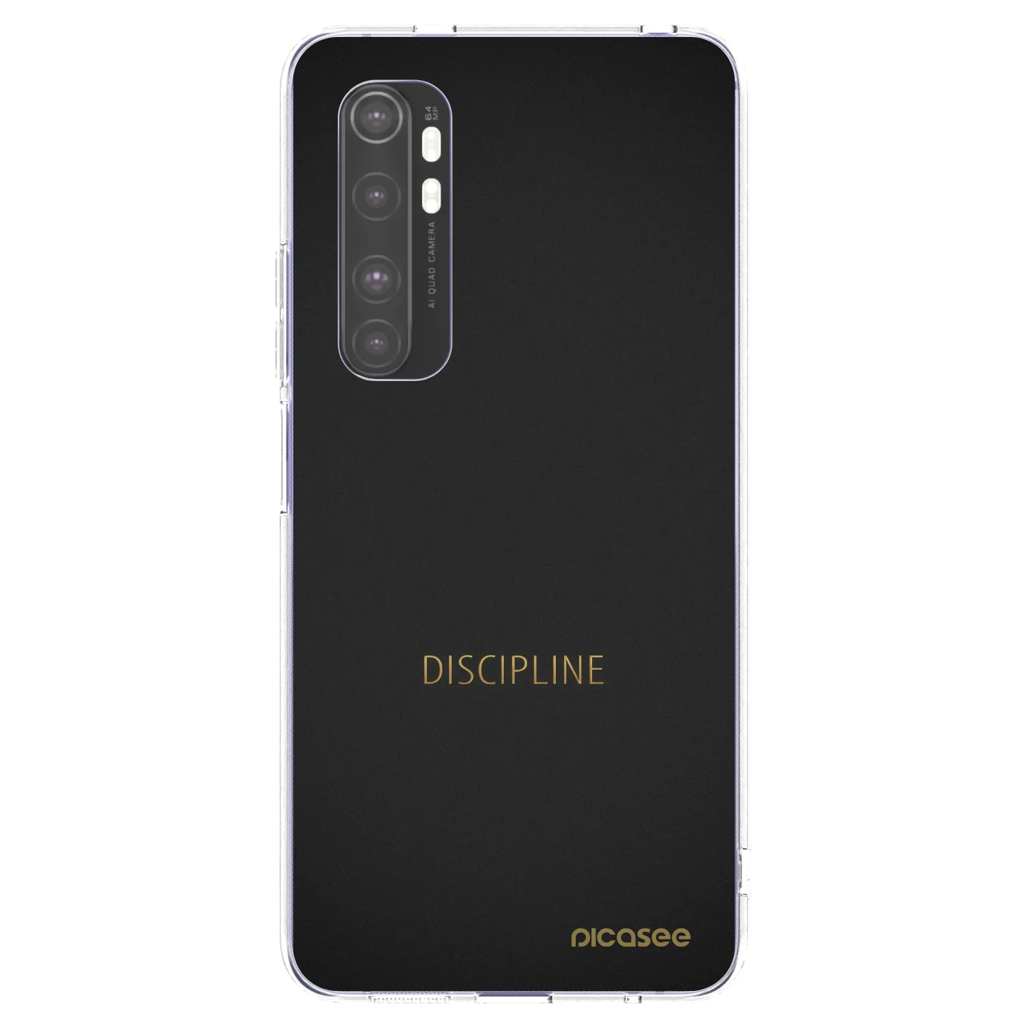 Picasee átlátszó szilikon tok az alábbi mobiltelefonokra Xiaomi Mi Note 10 Lite - Discipline