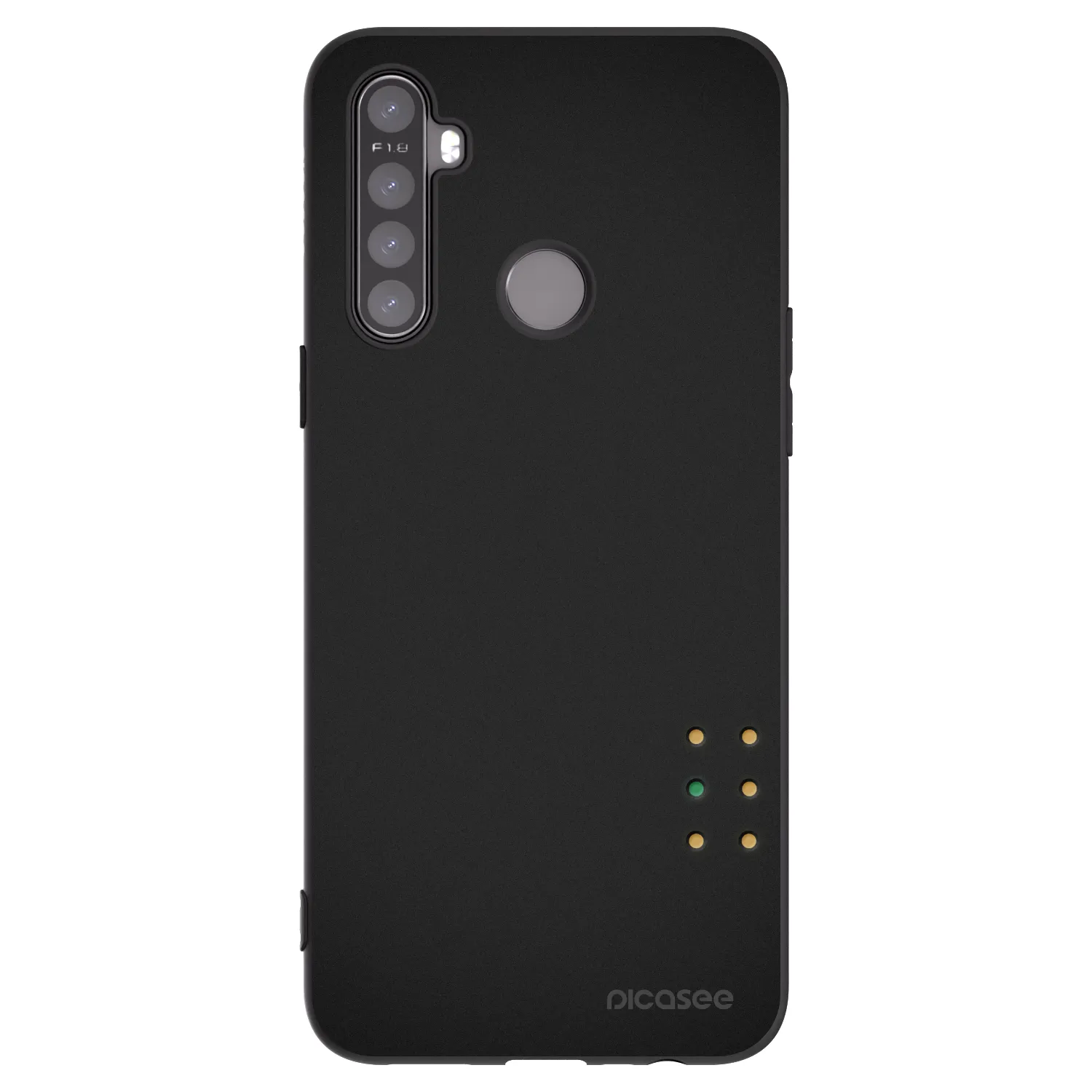 Picasee fekete szilikon tok az alábbi mobiltelefonokra Realme 5 - Pulse
