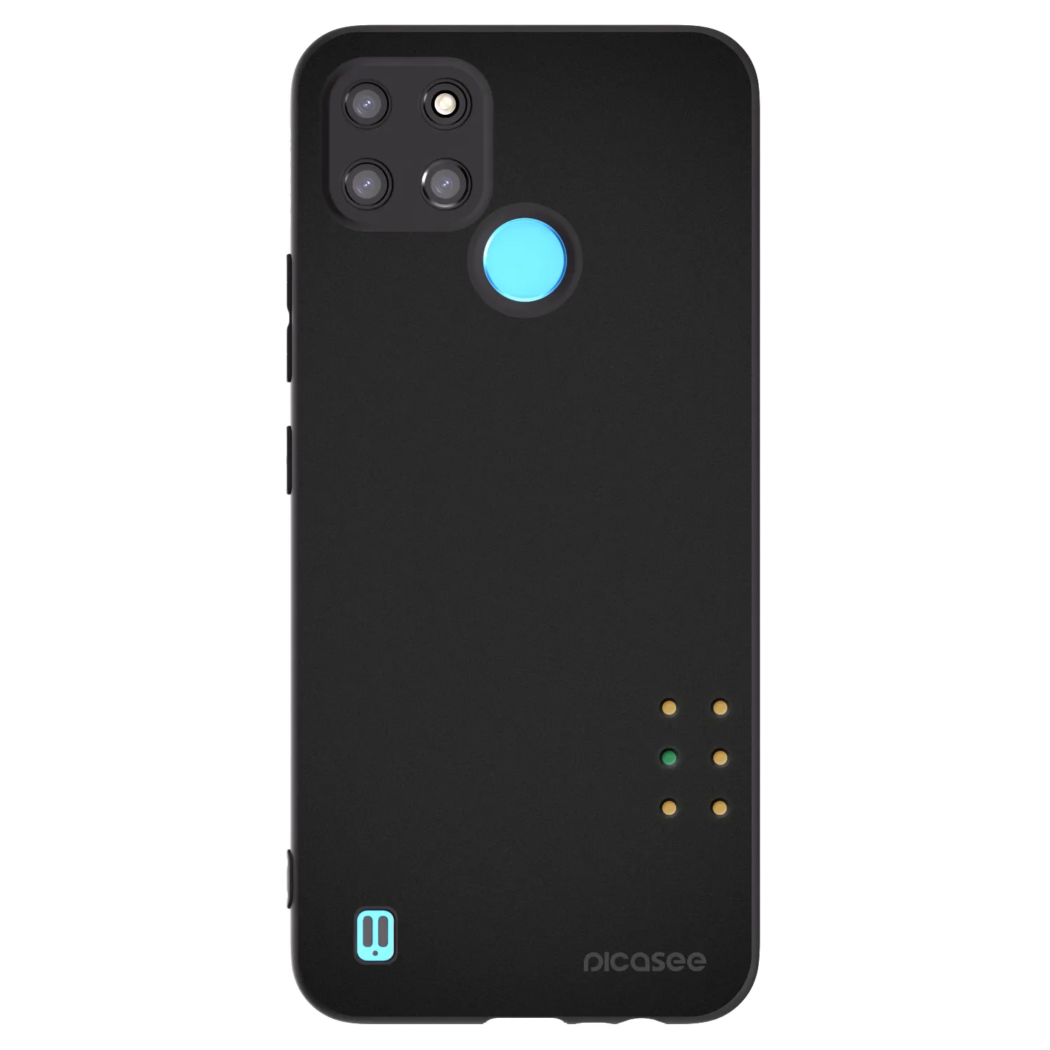 Picasee fekete szilikon tok az alábbi mobiltelefonokra Realme C21Y - Pulse