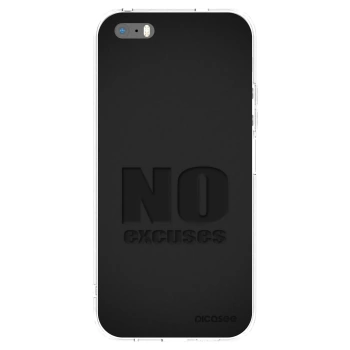 Picasee átlátszó szilikon tok az alábbi mobiltelefonokra Apple iPhone 5/5S/SE - No Excuses