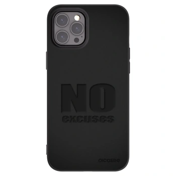 Picasee fekete szilikon tok az alábbi mobiltelefonokra Apple iPhone 12 Pro Max - No Excuses