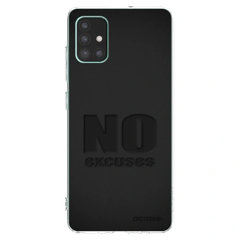 Picasee átlátszó szilikon tok az alábbi mobiltelefonokra Samsung Galaxy M51 M515F - No Excuses