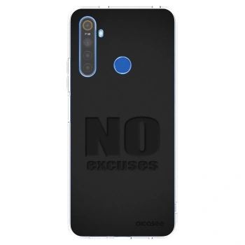 Picasee átlátszó szilikon tok az alábbi mobiltelefonokra Realme 5 - No Excuses