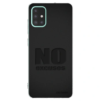 Picasee átlátszó szilikon tok az alábbi mobiltelefonokra Samsung Galaxy M31s - No Excuses