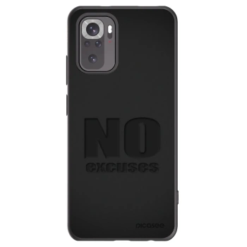Picasee fekete szilikon tok az alábbi mobiltelefonokra Xiaomi Redmi Note 10S - No Excuses