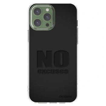 Picasee átlátszó szilikon tok az alábbi mobiltelefonokra Apple iPhone 13 Pro Max - No Excuses