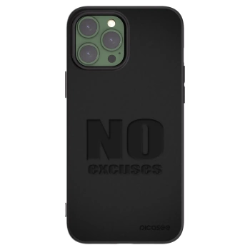 Picasee fekete szilikon tok az alábbi mobiltelefonokra Apple iPhone 13 Pro Max - No Excuses