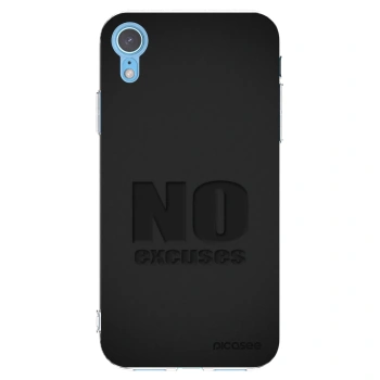 Picasee átlátszó szilikon tok az alábbi mobiltelefonokra Apple iPhone XR - No Excuses