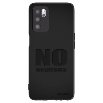 Picasee fekete szilikon tok az alábbi mobiltelefonokra OPPO A16s - No Excuses