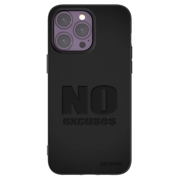 Picasee fekete szilikon tok az alábbi mobiltelefonokra Apple iPhone 14 Pro Max - No Excuses