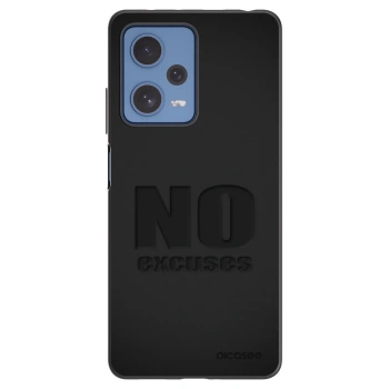 Picasee fekete szilikon tok az alábbi mobiltelefonokra Xiaomi Redmi Note 12 Pro 5G - No Excuses