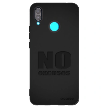 Picasee fekete szilikon tok az alábbi mobiltelefonokra Huawei Nova 3 - No Excuses