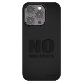 Picasee fekete szilikon tok az alábbi mobiltelefonokra Apple iPhone 15 Pro - No Excuses