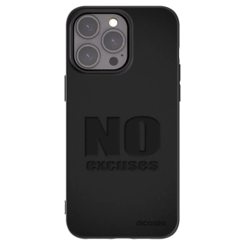 Picasee fekete szilikon tok az alábbi mobiltelefonokra Apple iPhone 15 Pro Max - No Excuses