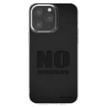Picasee átlátszó szilikon tok az alábbi mobiltelefonokra Apple iPhone 15 Pro Max - No Excuses