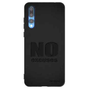 Picasee fekete szilikon tok az alábbi mobiltelefonokra Huawei P20 Pro - No Excuses