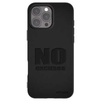 Picasee fekete szilikon tok az alábbi mobiltelefonokra Apple iPhone 16 Pro Max - No Excuses