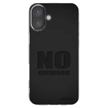 Picasee átlátszó szilikon tok az alábbi mobiltelefonokra Apple iPhone 16 Plus - No Excuses