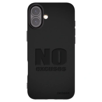 Picasee fekete szilikon tok az alábbi mobiltelefonokra Apple iPhone 16 Plus - No Excuses