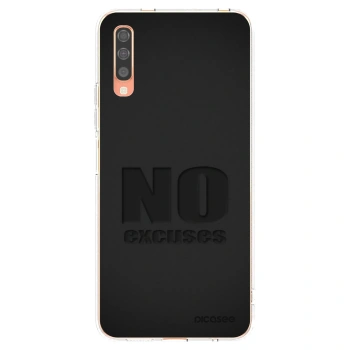 Picasee átlátszó szilikon tok az alábbi mobiltelefonokra Samsung Galaxy A70 A705F - No Excuses