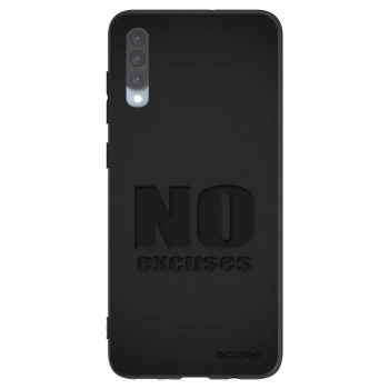 Picasee fekete szilikon tok az alábbi mobiltelefonokra Samsung Galaxy A70 A705F - No Excuses