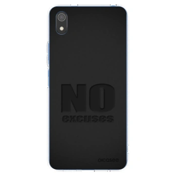 Picasee átlátszó szilikon tok az alábbi mobiltelefonokra Xiaomi Redmi 7A - No Excuses
