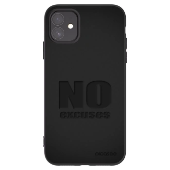 Picasee fekete szilikon tok az alábbi mobiltelefonokra Apple iPhone 11 - No Excuses
