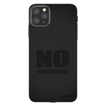 Picasee átlátszó szilikon tok az alábbi mobiltelefonokra Apple iPhone 11 Pro Max - No Excuses