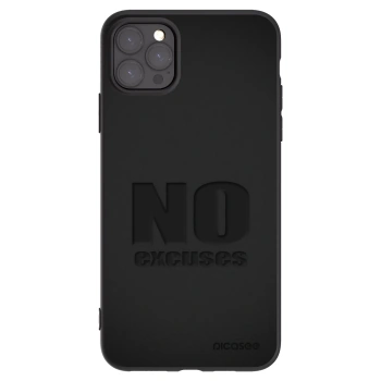 Picasee fekete szilikon tok az alábbi mobiltelefonokra Apple iPhone 11 Pro Max - No Excuses