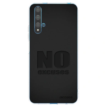 Picasee átlátszó szilikon tok az alábbi mobiltelefonokra Huawei Nova 5T - No Excuses