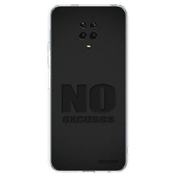 Picasee átlátszó szilikon tok az alábbi mobiltelefonokra Xiaomi Redmi Note 9 Pro - No Excuses