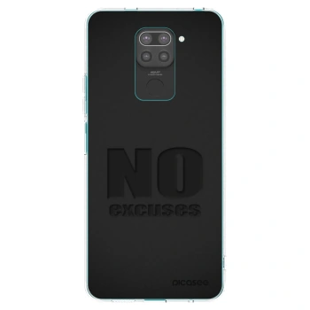 Picasee fekete szilikon tok az alábbi mobiltelefonokra Xiaomi Redmi Note 9 - No Excuses