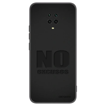 Picasee fekete szilikon tok az alábbi mobiltelefonokra Xiaomi Redmi Note 9S - No Excuses