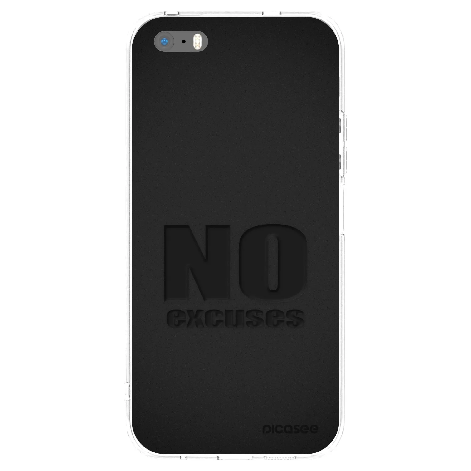 Picasee átlátszó szilikon tok az alábbi mobiltelefonokra Apple iPhone 5/5S/SE - No Excuses