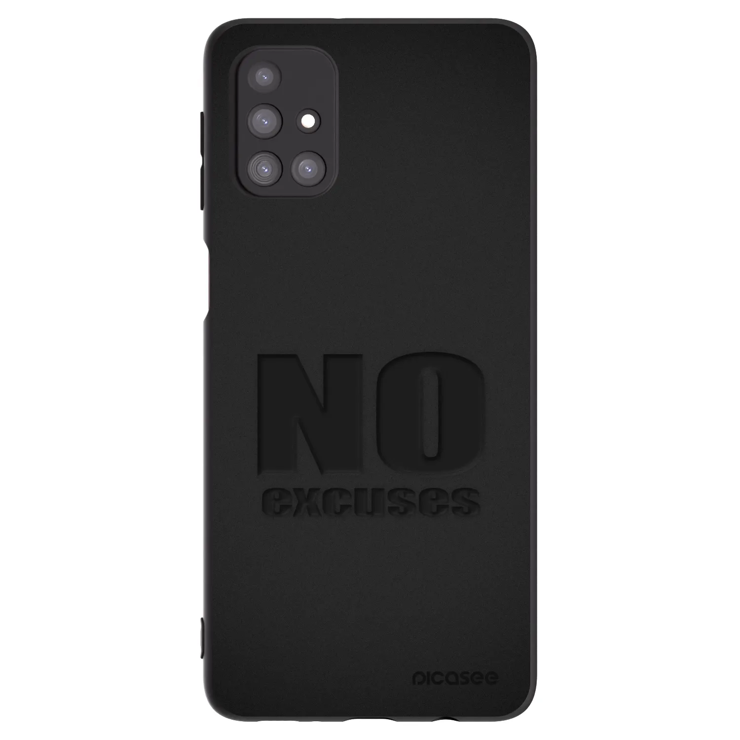 Picasee fekete szilikon tok az alábbi mobiltelefonokra Samsung Galaxy M31s - No Excuses