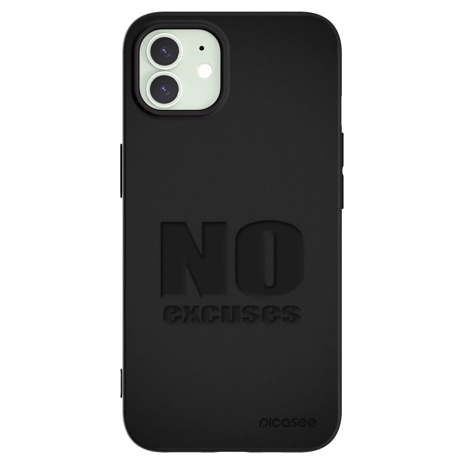 Picasee fekete szilikon tok az alábbi mobiltelefonokra Apple iPhone 12 - No Excuses