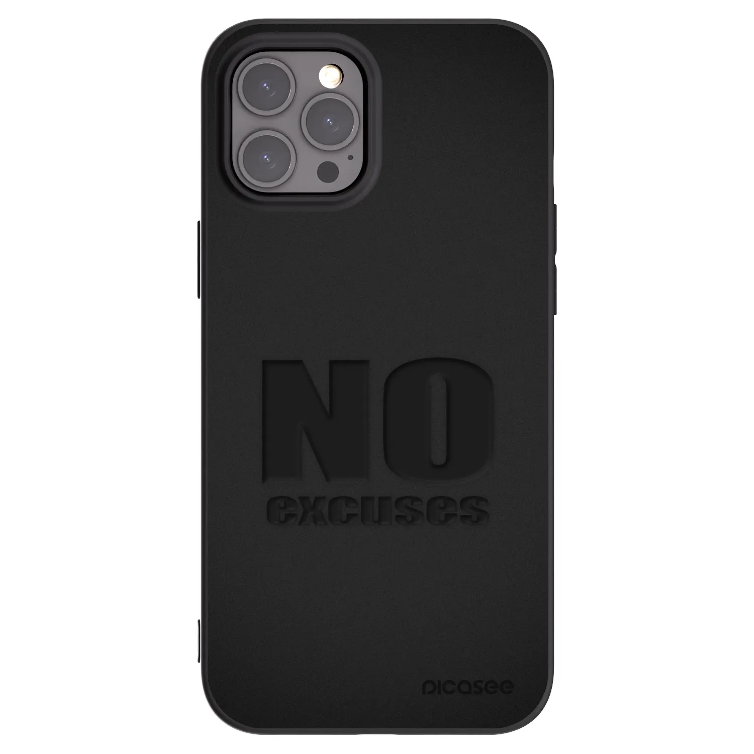 Picasee fekete szilikon tok az alábbi mobiltelefonokra Apple iPhone 12 Pro Max - No Excuses