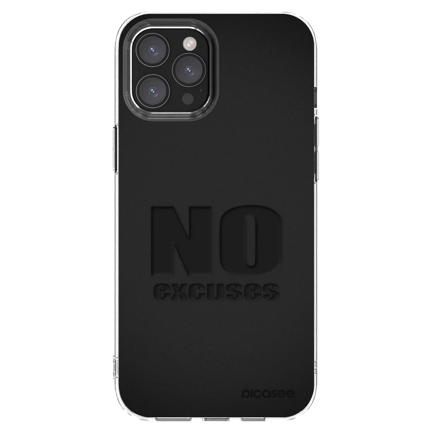 Picasee átlátszó szilikon tok az alábbi mobiltelefonokra Apple iPhone 12 Pro Max - No Excuses