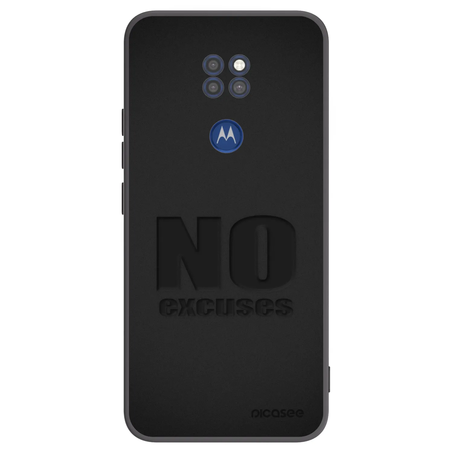 Picasee fekete szilikon tok az alábbi mobiltelefonokra Motorola Moto G9 Play - No Excuses