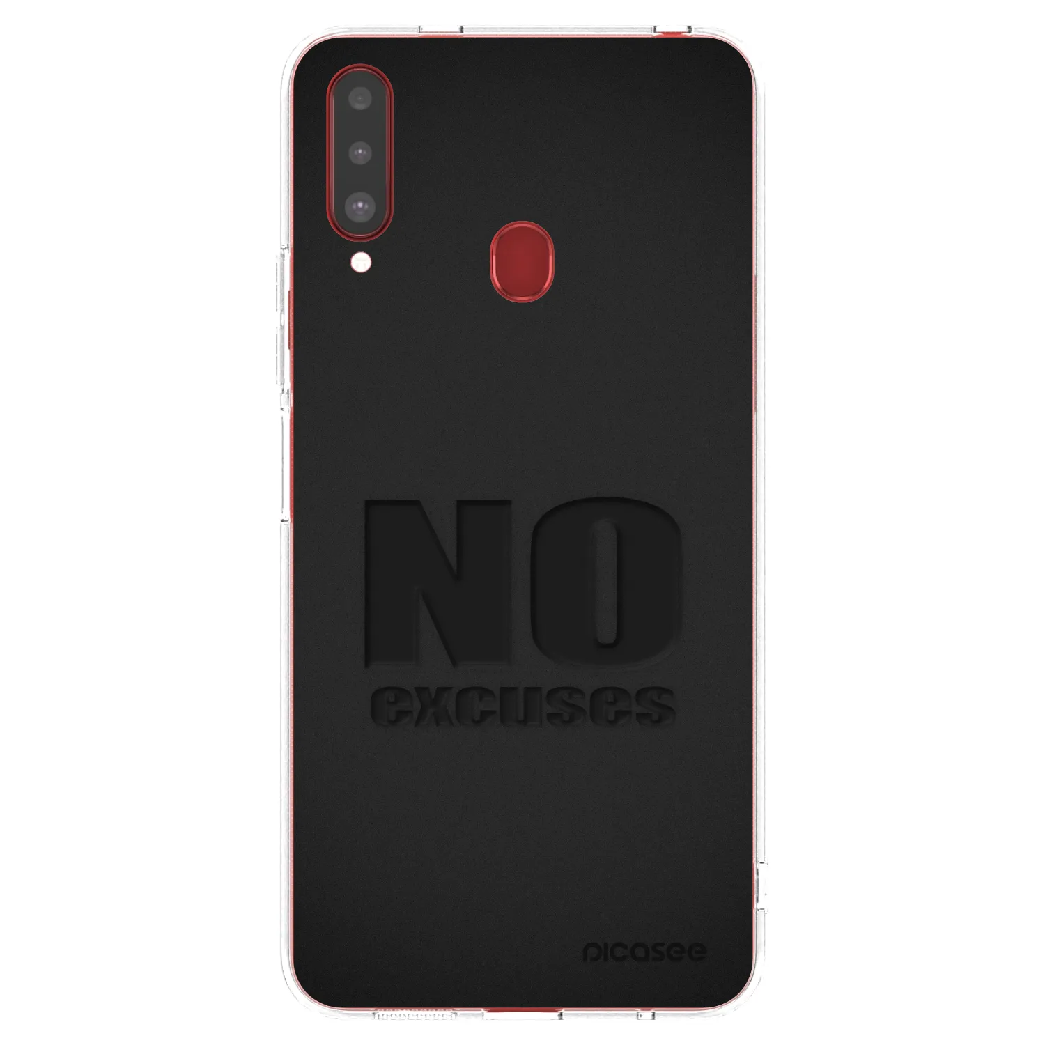 Picasee átlátszó szilikon tok az alábbi mobiltelefonokra Samsung Galaxy A20s - No Excuses