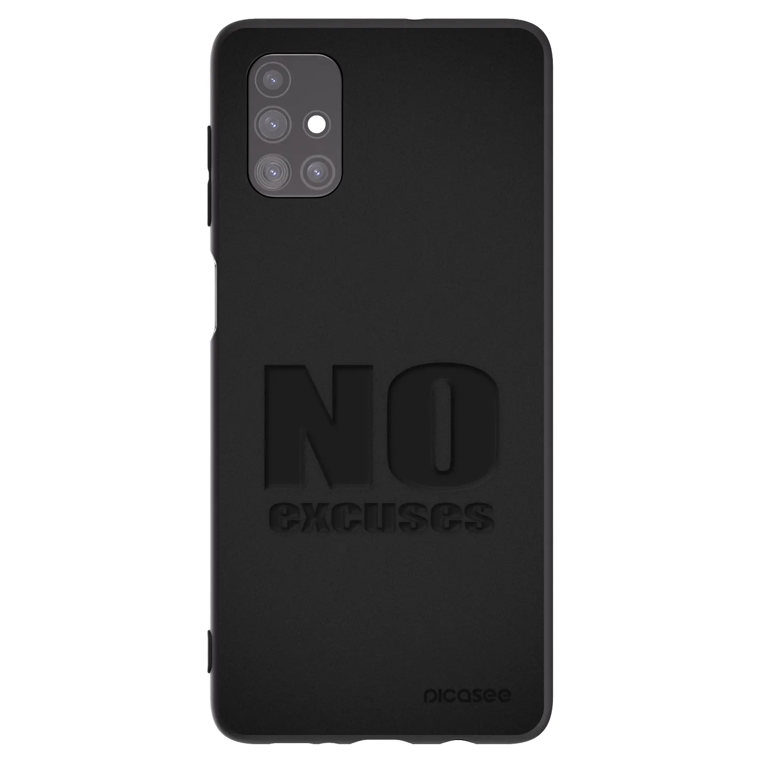 Picasee fekete szilikon tok az alábbi mobiltelefonokra Samsung Galaxy M51 M515F - No Excuses