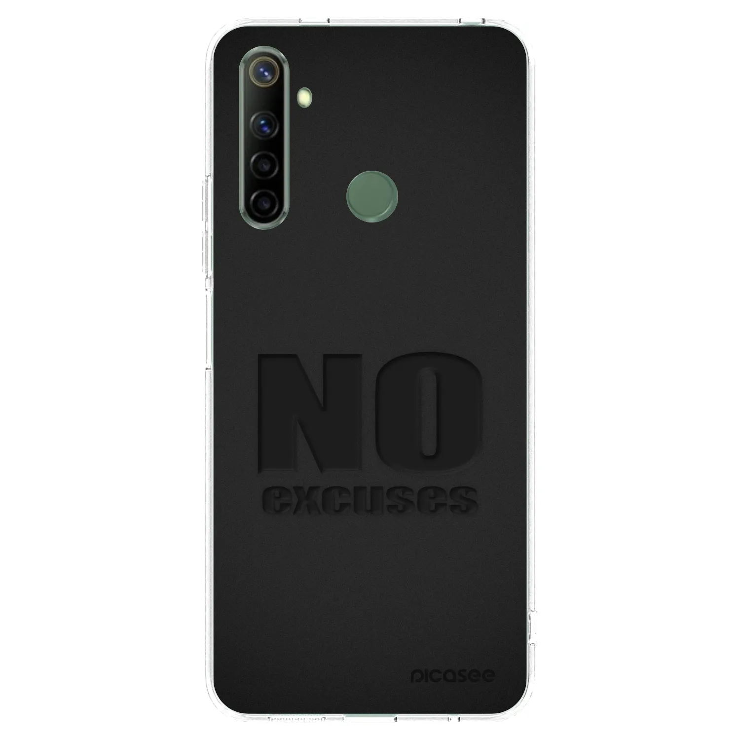Picasee átlátszó szilikon tok az alábbi mobiltelefonokra Realme 6i - No Excuses