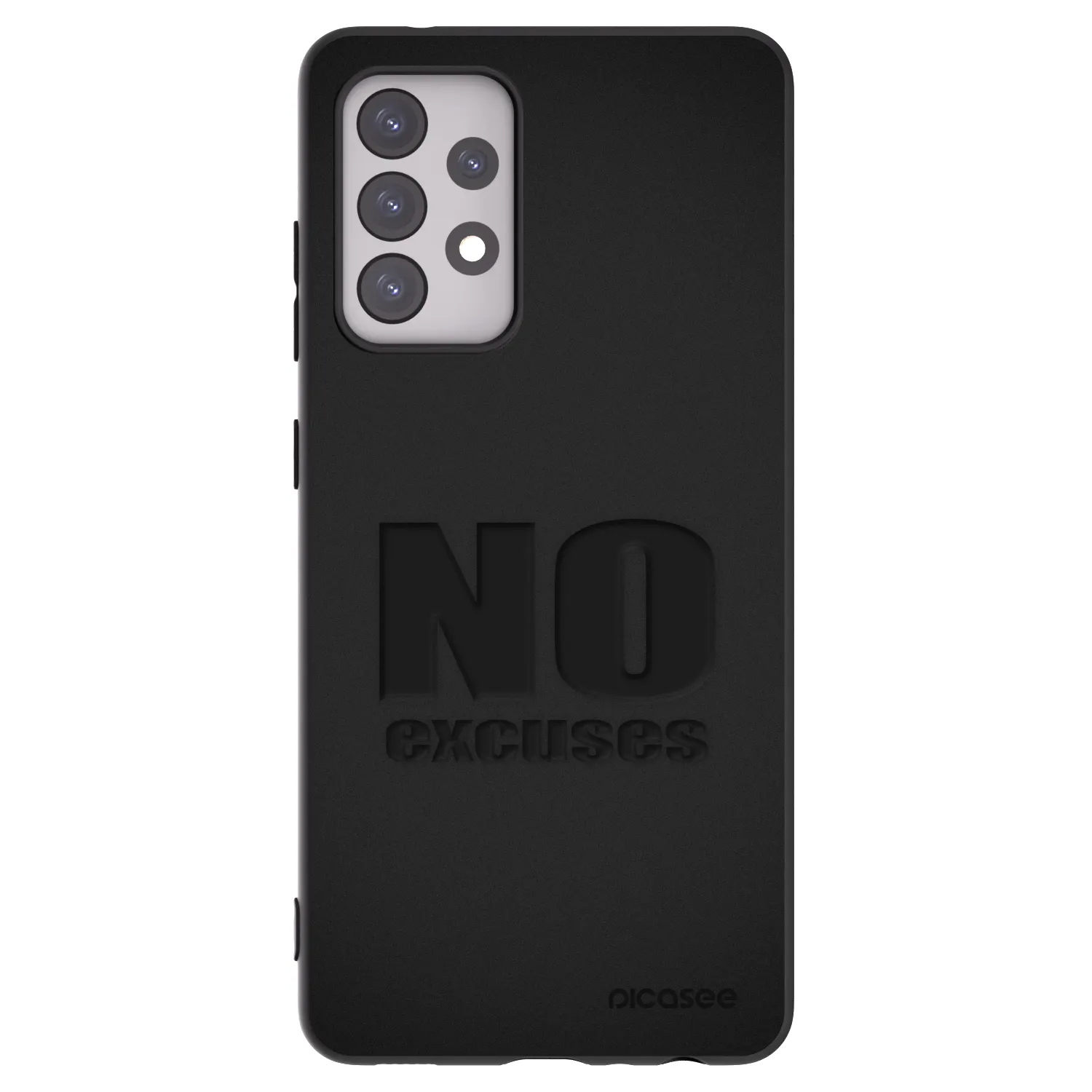 Picasee fekete szilikon tok az alábbi mobiltelefonokra Samsung Galaxy A52 5G A525F - No Excuses