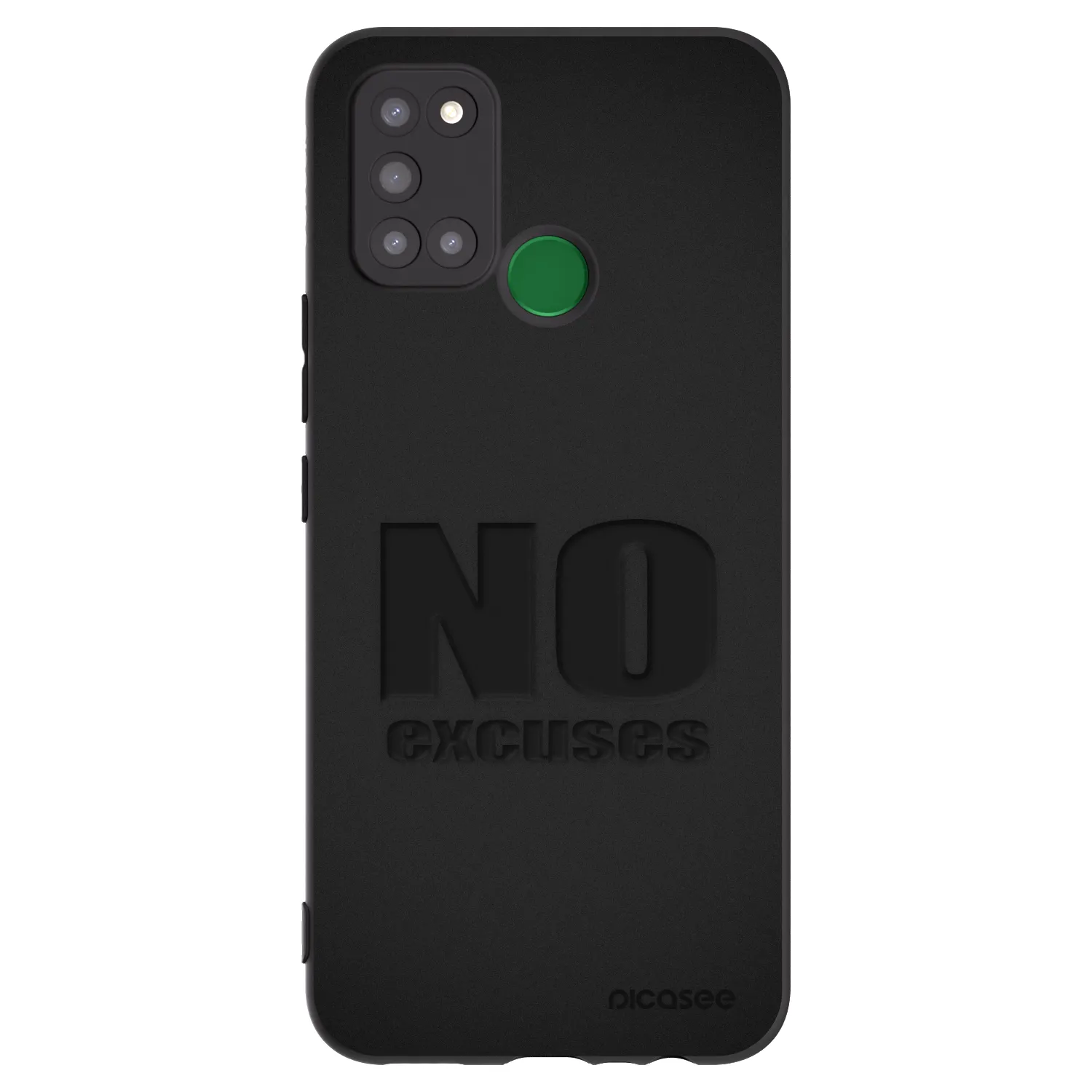 Picasee fekete szilikon tok az alábbi mobiltelefonokra Realme 7i - No Excuses