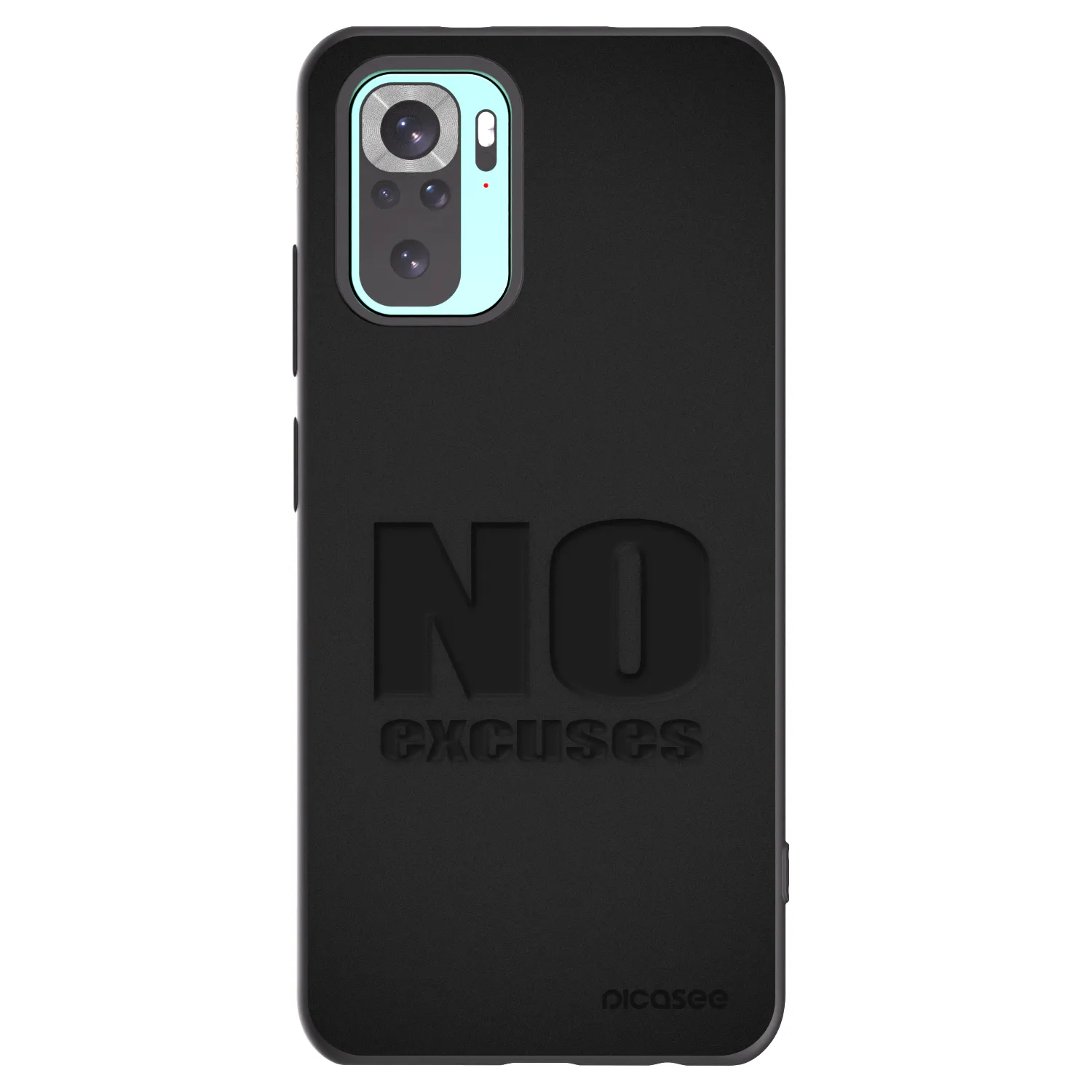 Picasee fekete szilikon tok az alábbi mobiltelefonokra Xiaomi Redmi Note 10 Pro - No Excuses