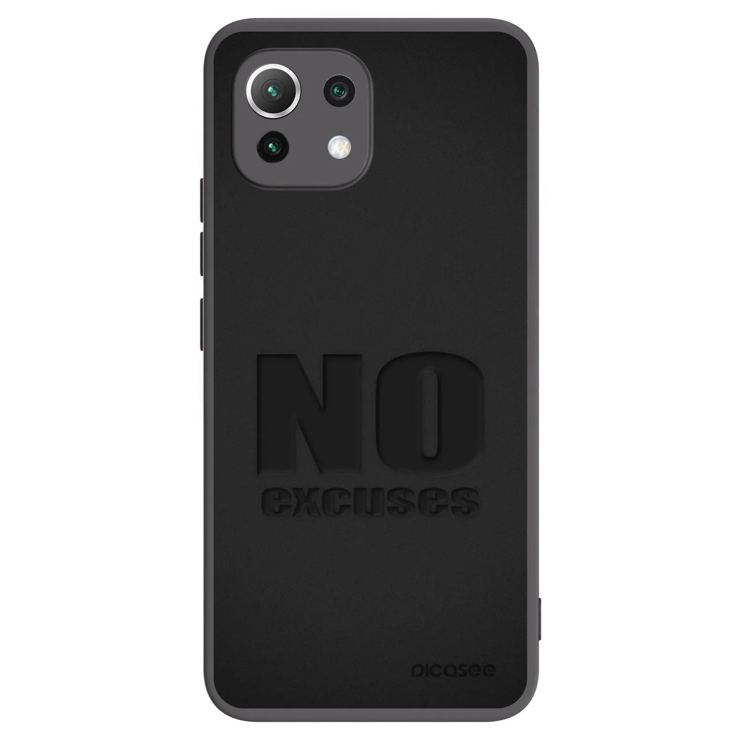 Picasee fekete szilikon tok az alábbi mobiltelefonokra Xiaomi Mi 11 Lite - No Excuses