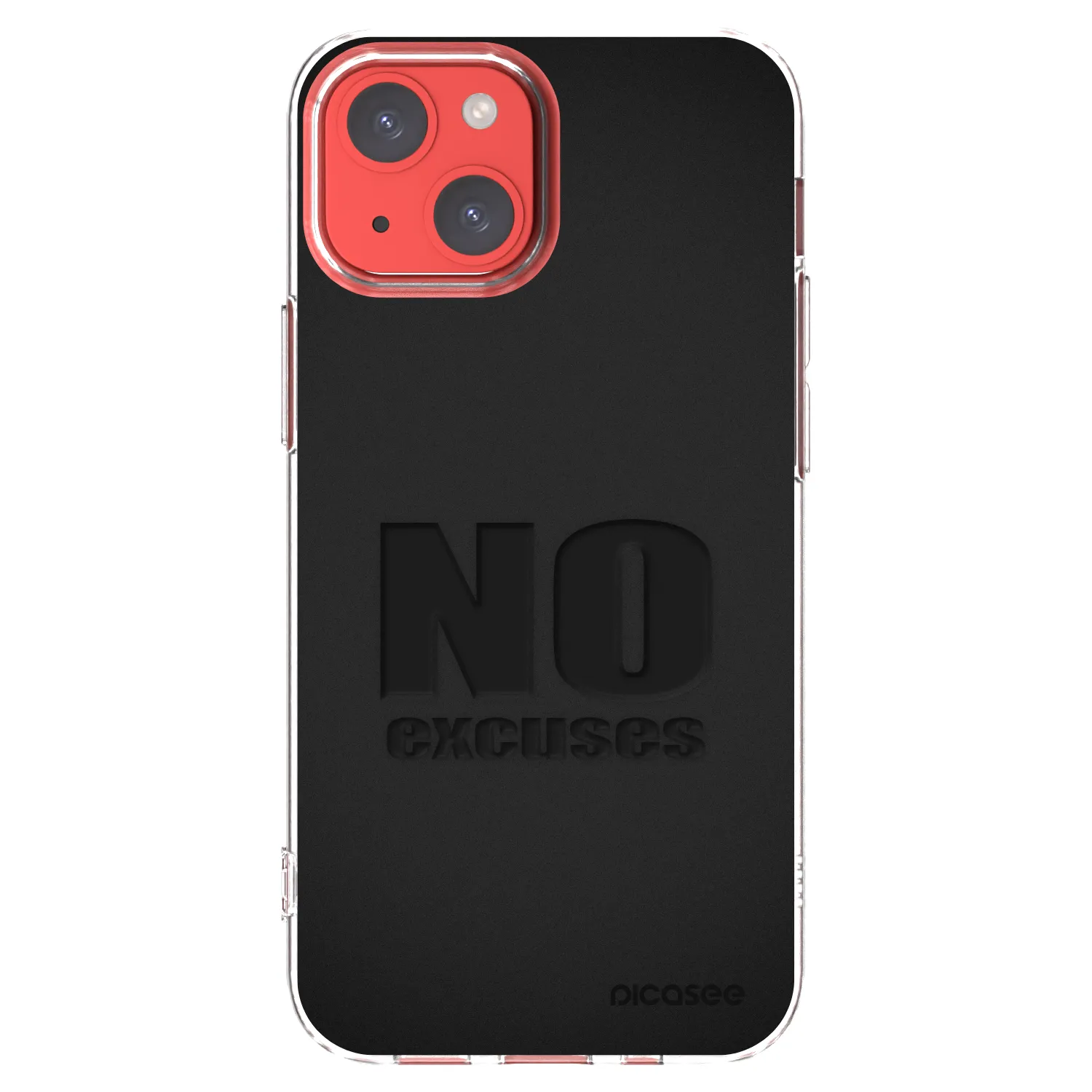 Picasee átlátszó szilikon tok az alábbi mobiltelefonokra Apple iPhone 13 mini - No Excuses